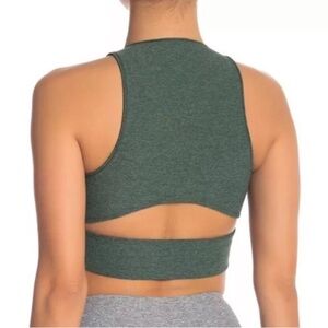 Outdoor Voices Green Racerback Sports Bra